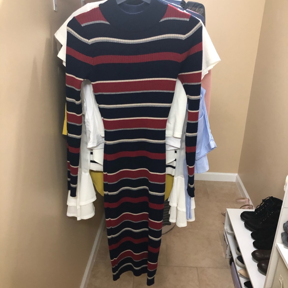 Striped sweater dress